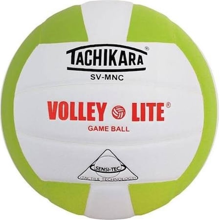 Tachikara Tachikara SVMNC.LGW Volley Lite Training Volleyball - Lime Green & White SVMNC.LGW